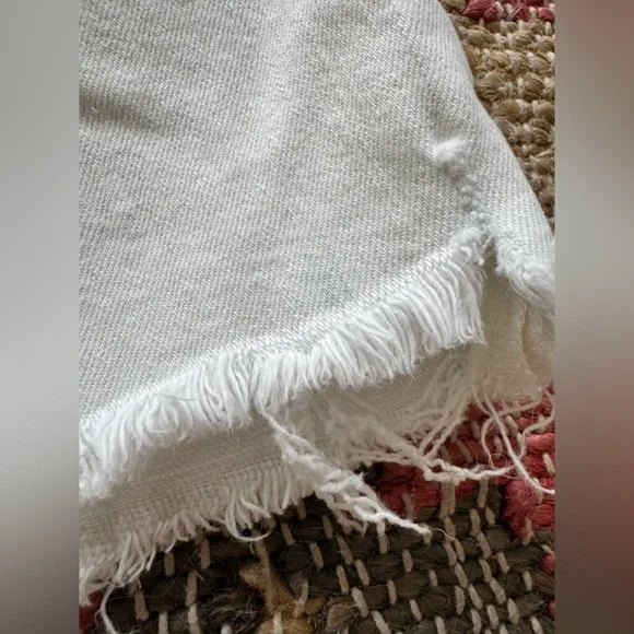 FRAME Le High Straight White Fray Jeans Size 28 - Picture 14 of 15